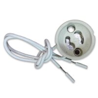 GU10 CERAMIC LAMPHOLDER WITH SILICON CABLE