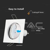 GU10 FITTING SQUARE MOVABLE WHITE SOCKET FOR GU10 NOT INCLUDED