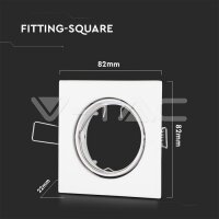 GU10 FITTING SQUARE MOVABLE WHITE SOCKET FOR GU10 NOT INCLUDED