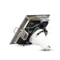 GU10 FITTING SQUARE SATIN NICKLE SOCKET FOR GU10 NOT INCLUDED