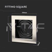 GU10 FITTING SQUARE SATIN NICKLE SOCKET FOR GU10 NOT INCLUDED