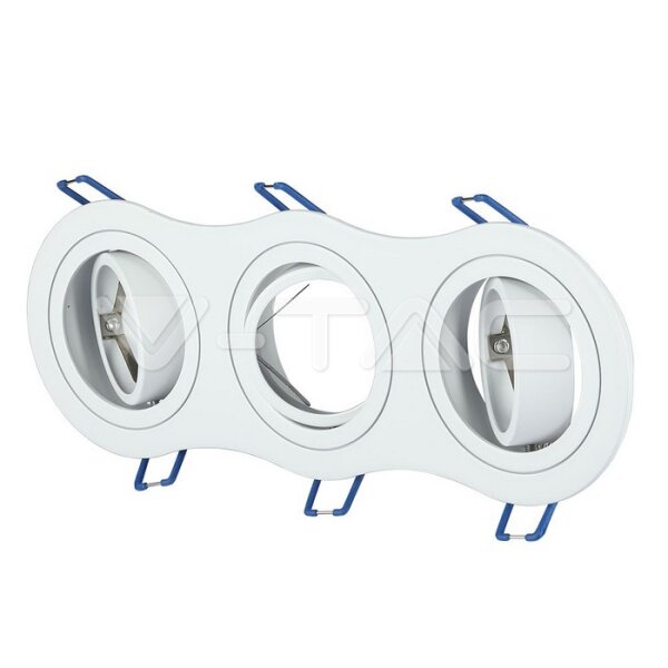 3xGU10 FITTING ROUND WHITE SOCKET FOR GU10 NOT INCLUDED