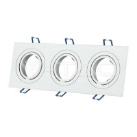 3xGU10 FITTING ROUND WHITE SOCKET FOR GU10 NOT INCLUDED