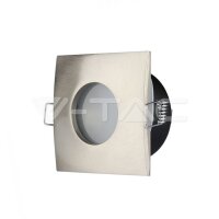GU10 FITTING SQUARE IP54 SATIN NICKLE SOCKET FOR...