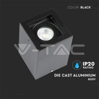 GU10 FITTING SURFACE SQUARE BLACK SOCKET FOR GU10 NOT INCLUDED