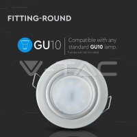 GU10 FITTING ROUND SILVER GREY SOCKET FOR GU10 NOT INCLUDED