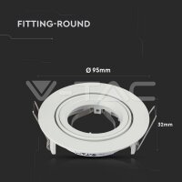 GU10 FITTING  ROUND WHITE SOCKET FOR GU10 NOT INCLUDED