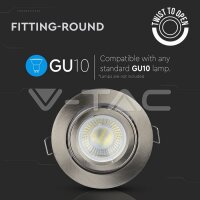GU10 FITTING  ROUND SATIN NICKLE 3 SOCKET FOR GU10 NOT INCLUDED