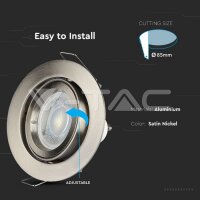 GU10 FITTING  ROUND SATIN NICKLE 3 SOCKET FOR GU10 NOT INCLUDED