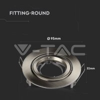 GU10 FITTING  ROUND SATIN NICKLE 3 SOCKET FOR GU10 NOT INCLUDED