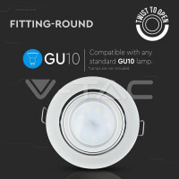 GU10 FITTING  ROUND SILVER GREY 1 SOCKET FOR GU10 NOT INCLUDED