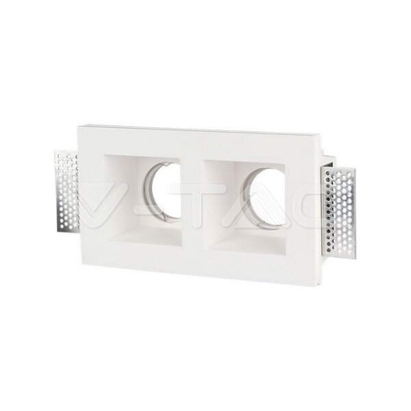 G10 GYPSUM FITTING SQ WHITE 1*2HOLDER