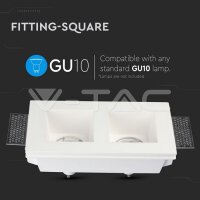 G10 GYPSUM FITTING SQ WHITE 1*2HOLDER