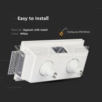 G10 GYPSUM FITTING SQ WHITE 1*2HOLDER