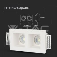 G10 GYPSUM FITTING SQ WHITE 1*2HOLDER