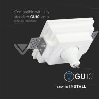 G10-GYPSUM FITTING-SQ-WHITE