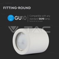 1XGU10 FITTING ROUND - WHITE