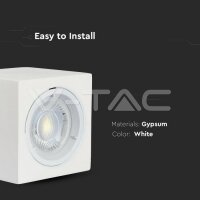 1XGU10 FITTING WITH ALUMINUM RING SQUARE - WHITE