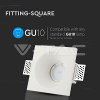 G10-GYPSUM FITTING SQUARE-WHITE  100X100X40mm