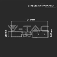 ADAPTOR HOLDER FOR STREET LIGHT 65 mm